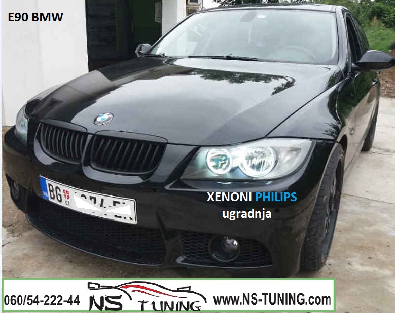 bmw e90 xenon svetla h7 sijalica philips ugradnja novi sad tuning